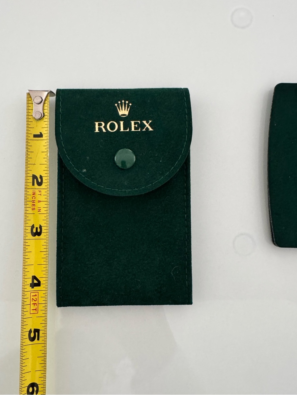Rolex Watch Travel Jewelry Case Soft Pouch + Insert in Green & Gold - Picture 6 of 8